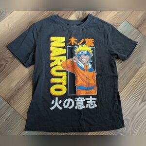 Naruto Youth Graphic Art Class Target T-Shirt  Boys Small 6-7 Black Orange Anime